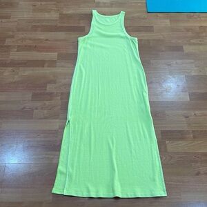 Aerie Ribbed High Neck Midi Dress